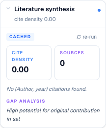 literature-synthesis report card