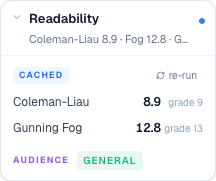 readability report card